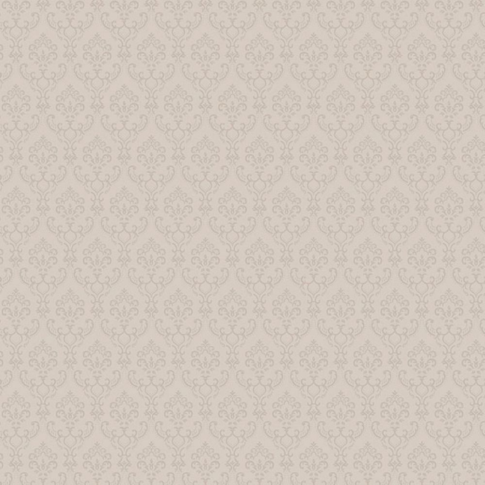 Patton Wallcoverings SK34708 Simply Silks 4 Small Damask Wallpaper in Taupe